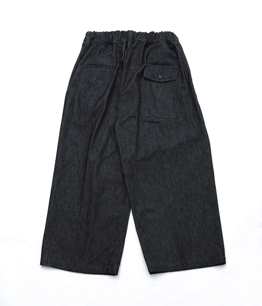 SILLAGE ''HAKAMA PANTS'' (BLACK DENIM ONE WASH)