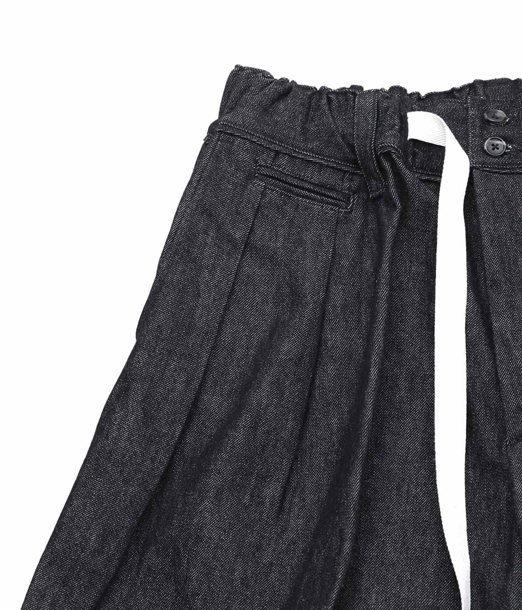 SILLAGE ''HAKAMA PANTS'' (BLACK DENIM ONE WASH)