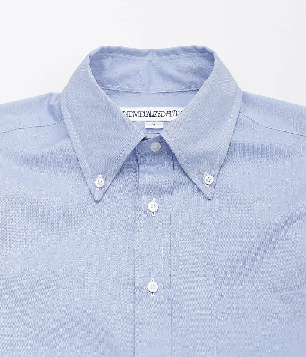 INDIVIDUALIZED SHIRTS ''PINPOINT OXFORD POPOVER L/S'' (BLUE)