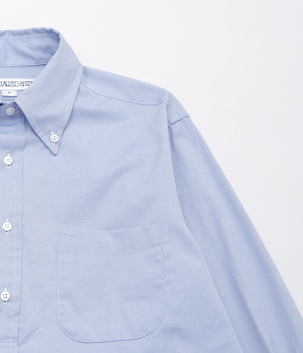 INDIVIDUALIZED SHIRTS ''PINPOINT OXFORD POPOVER L/S'' (BLUE)