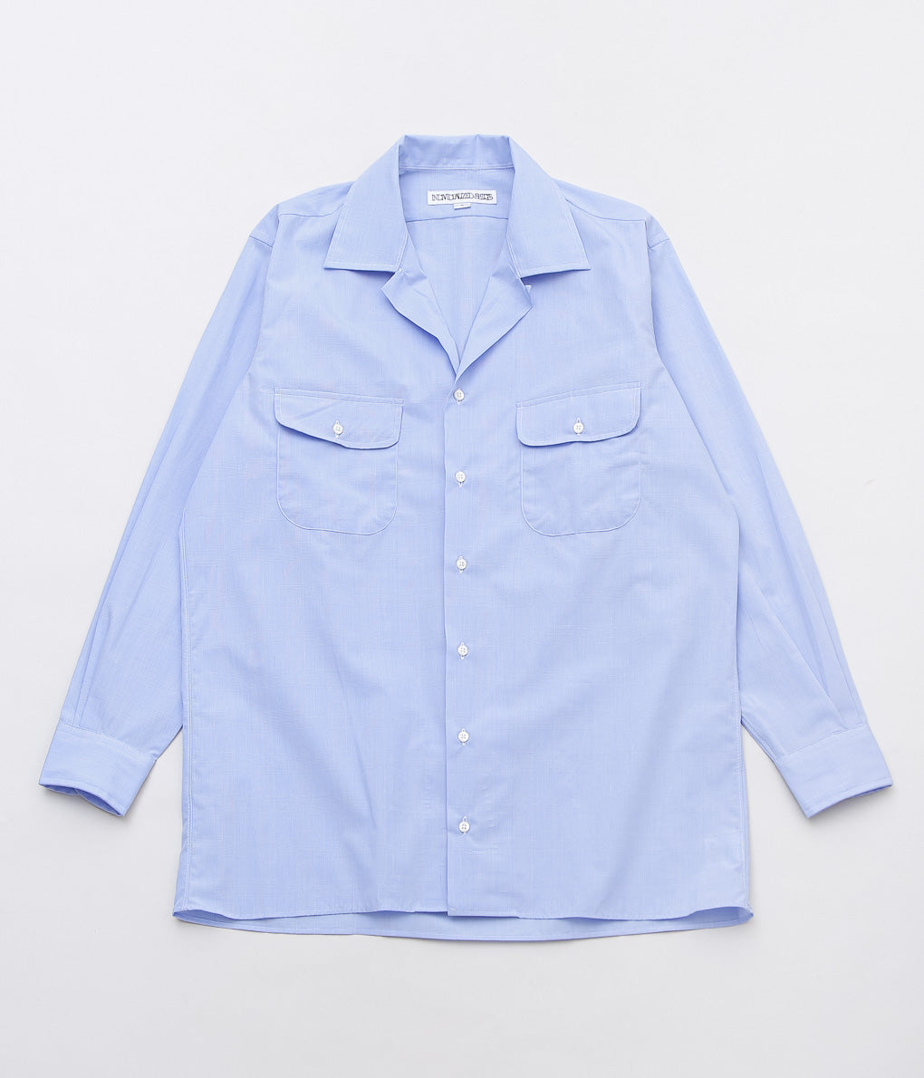 INDIVIDUALIZED SHIRTS ''CAMP COLLAR L/S'' (BLUE)