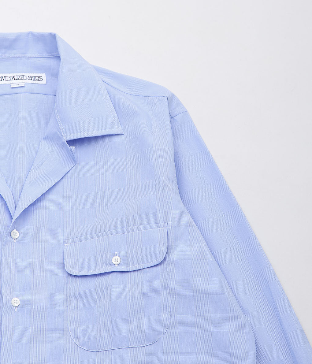 INDIVIDUALIZED SHIRTS ''CAMP COLLAR L/S'' (BLUE)