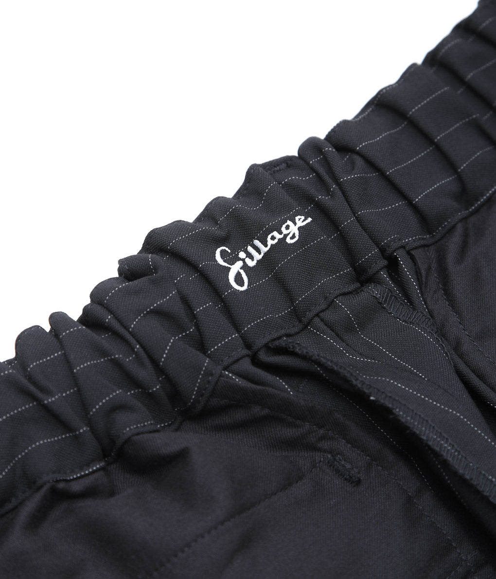 SILLAGE ''BAGGY TROUSERS'' (BLACK STRIPE TWILL)