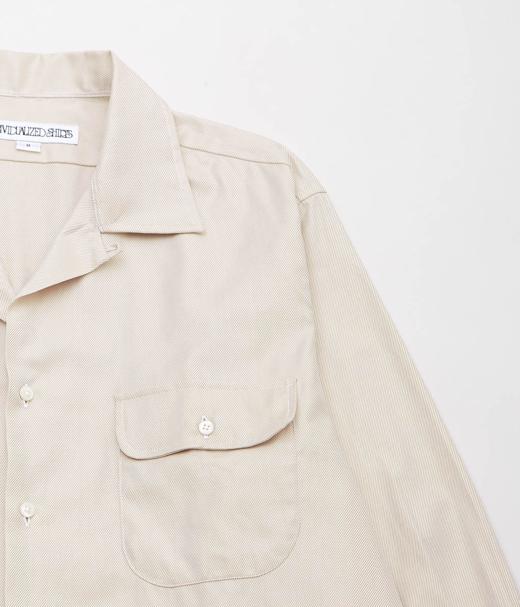 INDIVIDUALIZED SHIRTS ''CAMP COLLAR L/S'' (BEIGE)