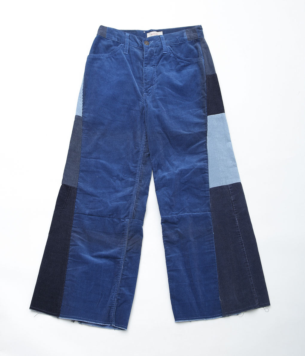 MAIDENS SHOP WOMEN ''REMAKE WIDE CORDUROY PANTS'' (BASE BLUE SIZE29)