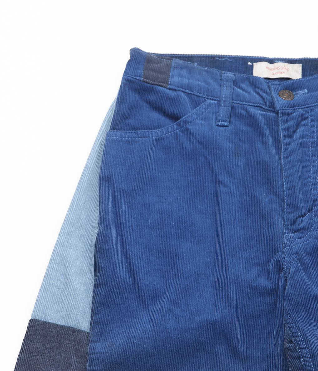 MAIDENS SHOP WOMEN ''REMAKE WIDE CORDUROY PANTS'' (BASE BLUE SIZE28)