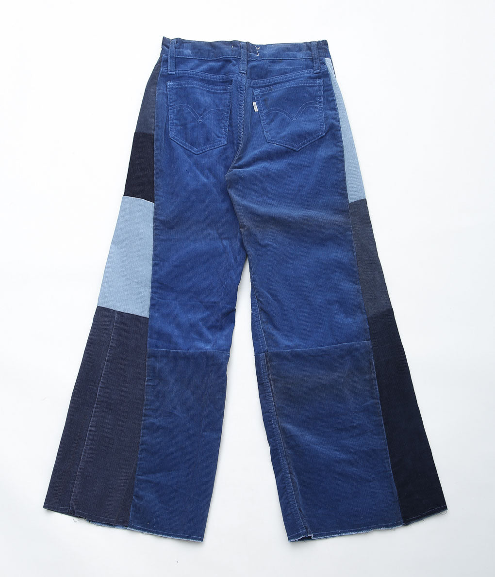 MAIDENS SHOP WOMEN ''REMAKE WIDE CORDUROY PANTS'' (BASE BLUE SIZE28)