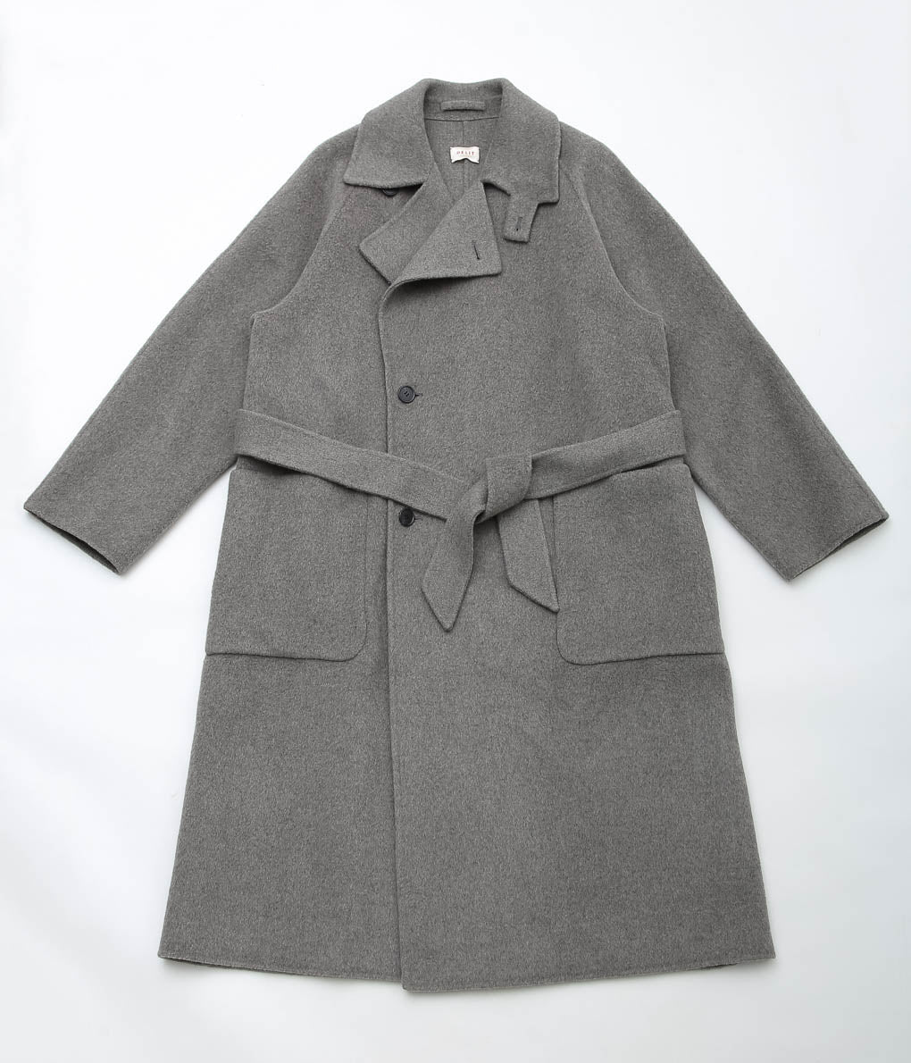 DELIY ''WOOL/CASHMERE DOUBLE FACE TRENCH COAT'' (GRAY)