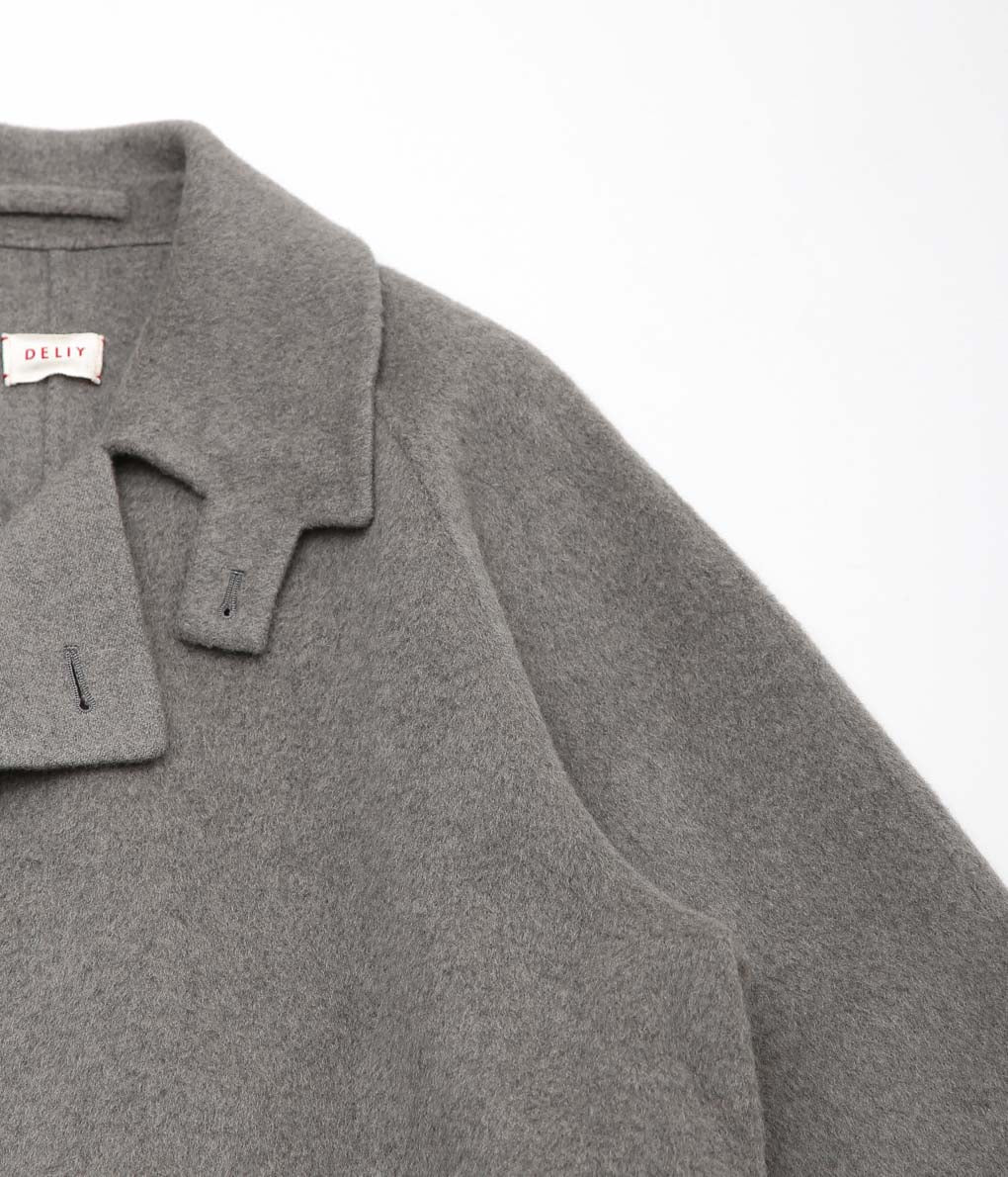 DELIY ''WOOL/CASHMERE DOUBLE FACE TRENCH COAT'' (GRAY)