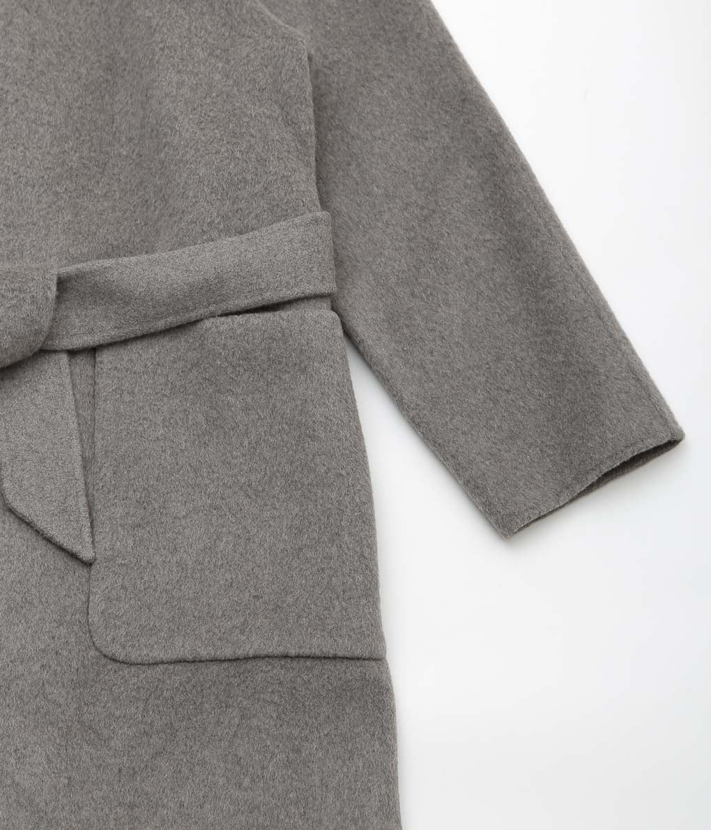 DELIY ''WOOL/CASHMERE DOUBLE FACE TRENCH COAT'' (GRAY)