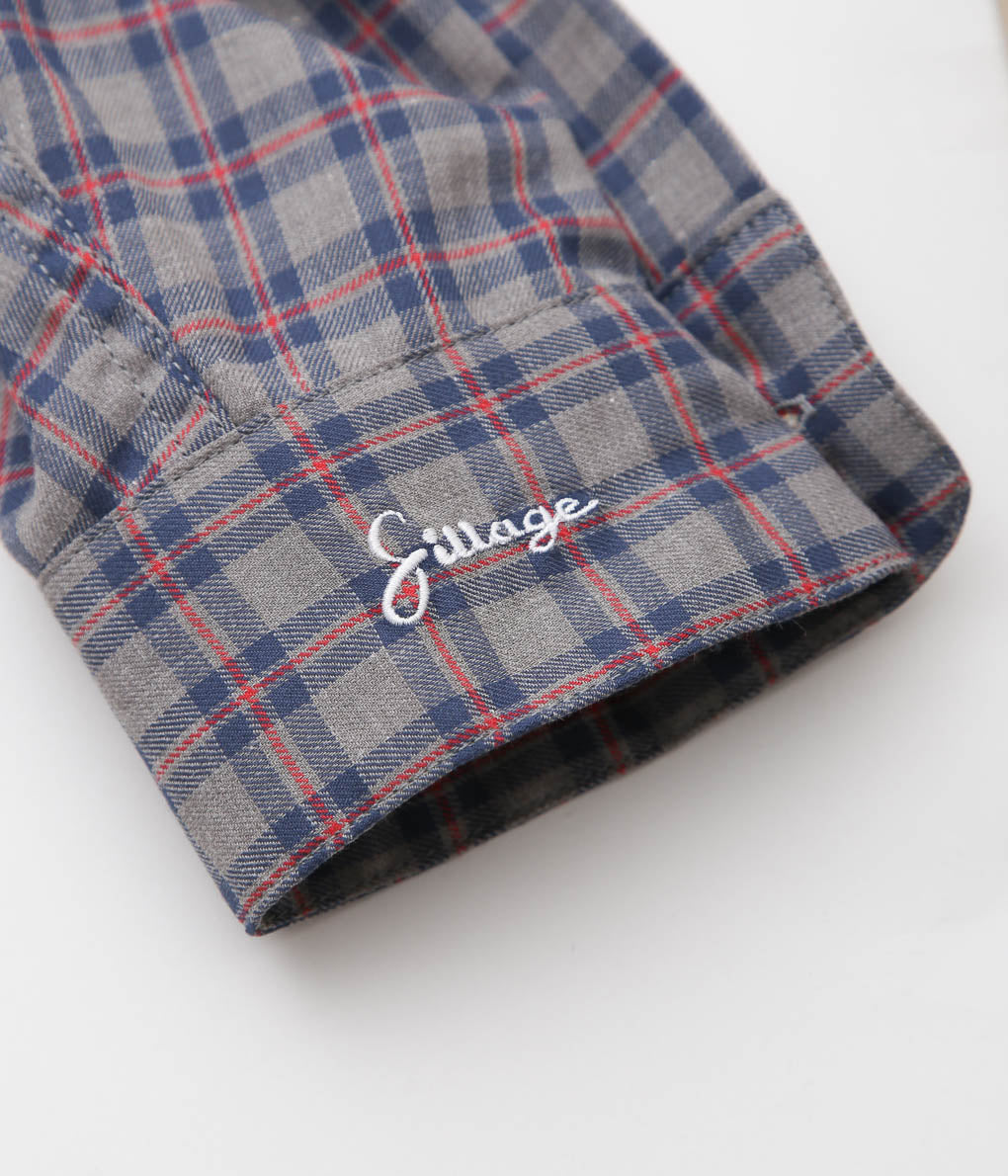 SILLAGE ''POPOVER SHIRT'' (DEAD STOCK FLANNEL PLAID)