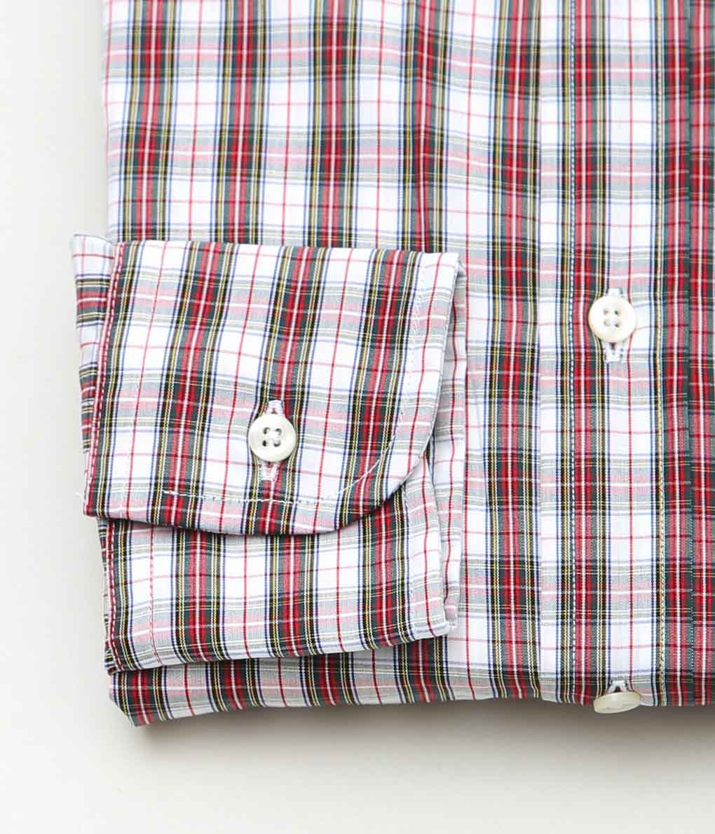 INDIVIDUALIZED SHIRTS ''HOLIDAY PLAID RELAXED FIT BUTTON DOWN SHIRTS'' (WHITE)