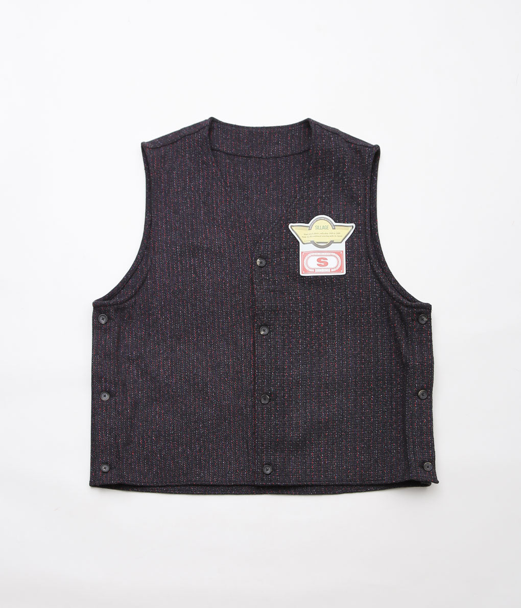 SILLAGE ``GILET'' (DEAD STOCK COLOR TWEED)