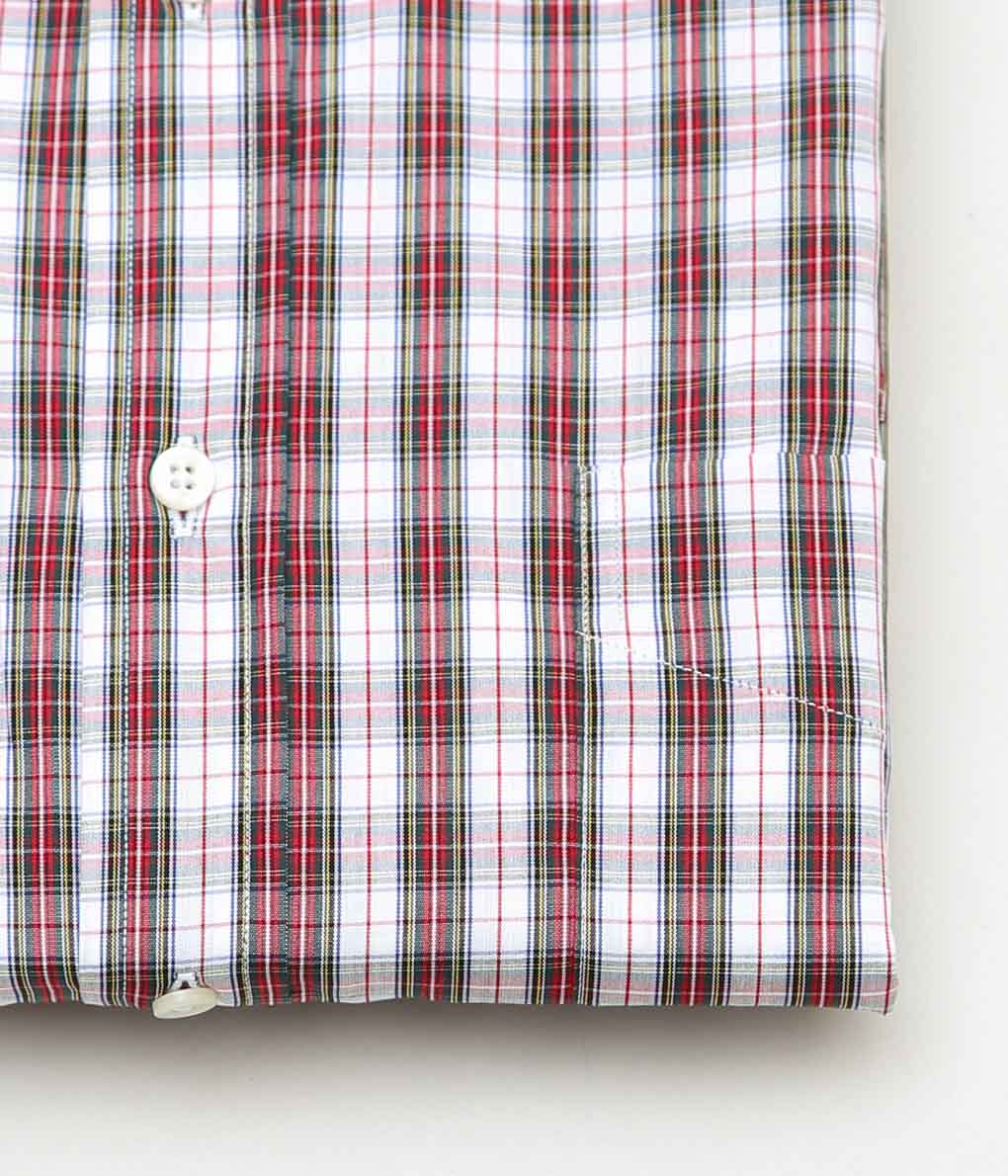 INDIVIDUALIZED SHIRTS ''HOLIDAY PLAID RELAXED FIT BUTTON DOWN SHIRTS'' (WHITE)