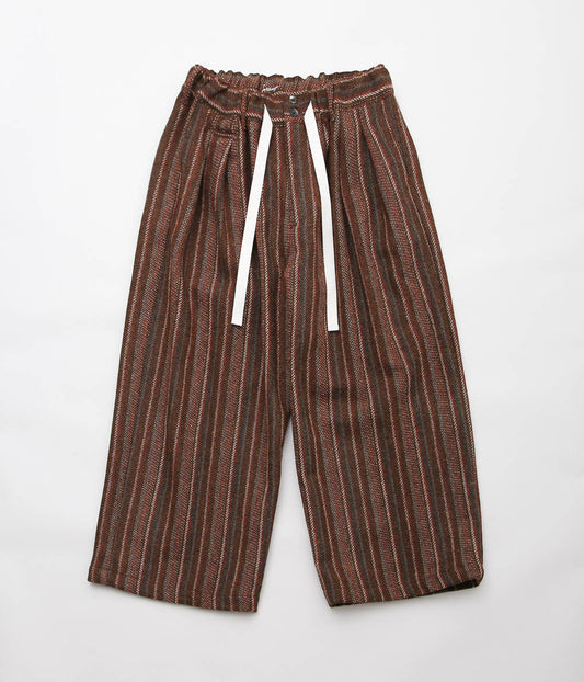 SILLAGE ''HAKAMA PANTS'' (BROWN STRIPE HARRIS TWEED)