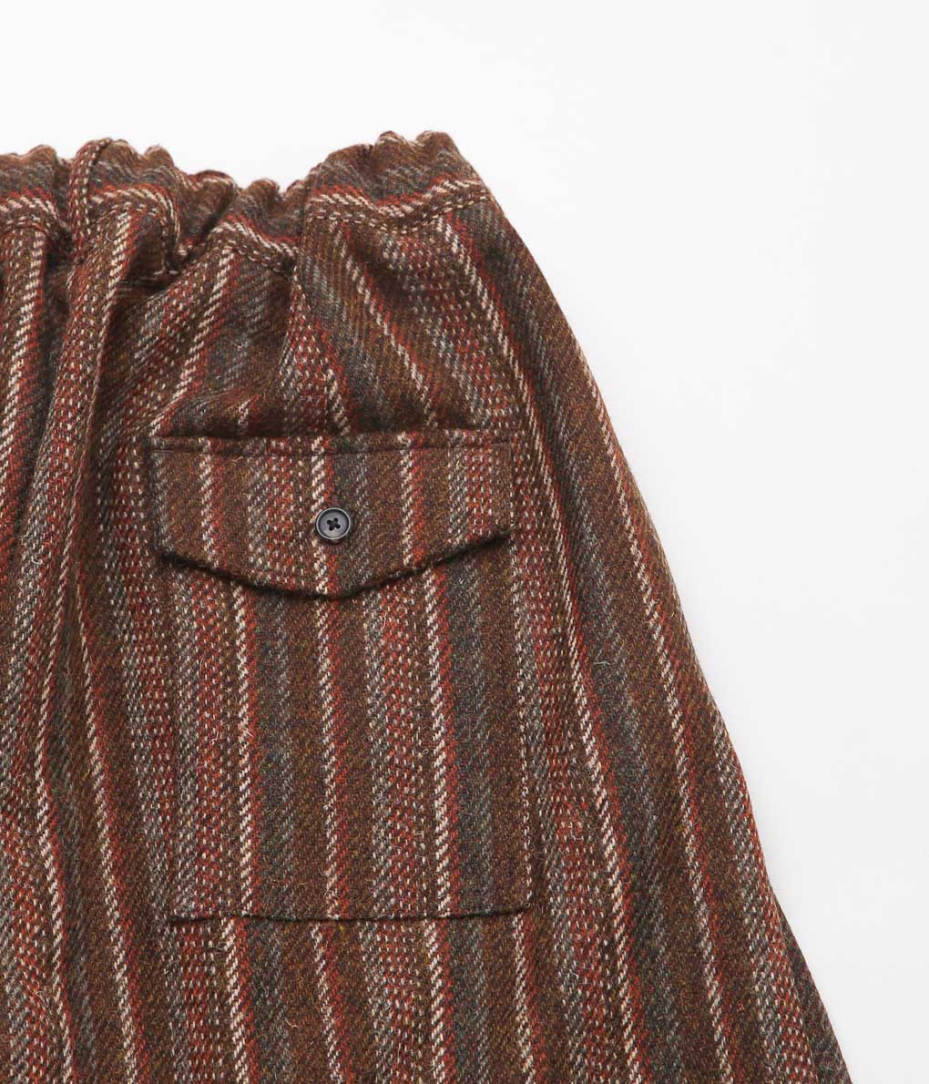 SILLAGE ''HAKAMA PANTS'' (BROWN STRIPE HARRIS TWEED)