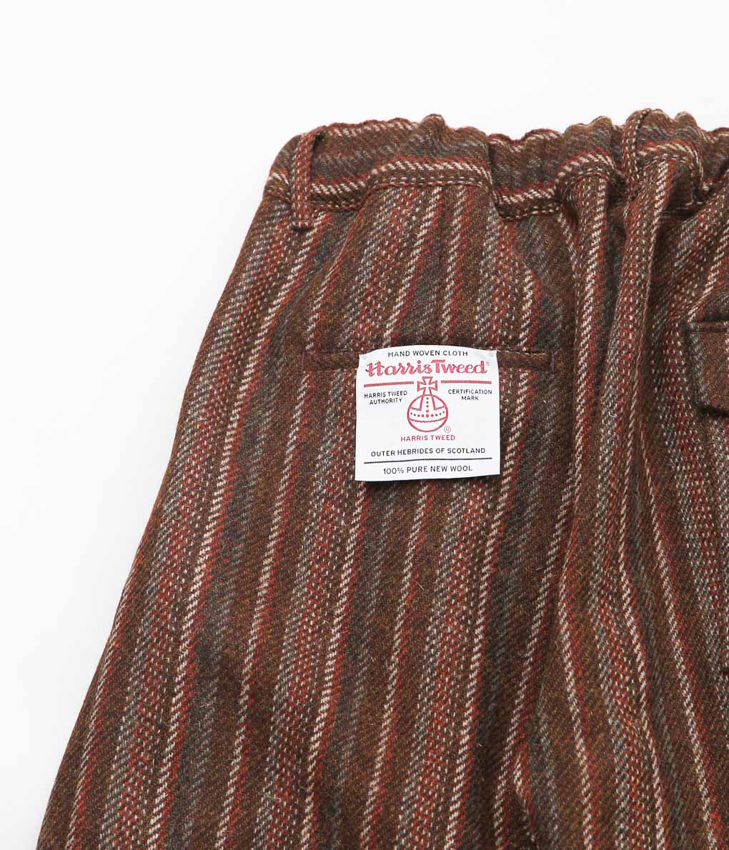 SILLAGE ''HAKAMA PANTS'' (BROWN STRIPE HARRIS TWEED)