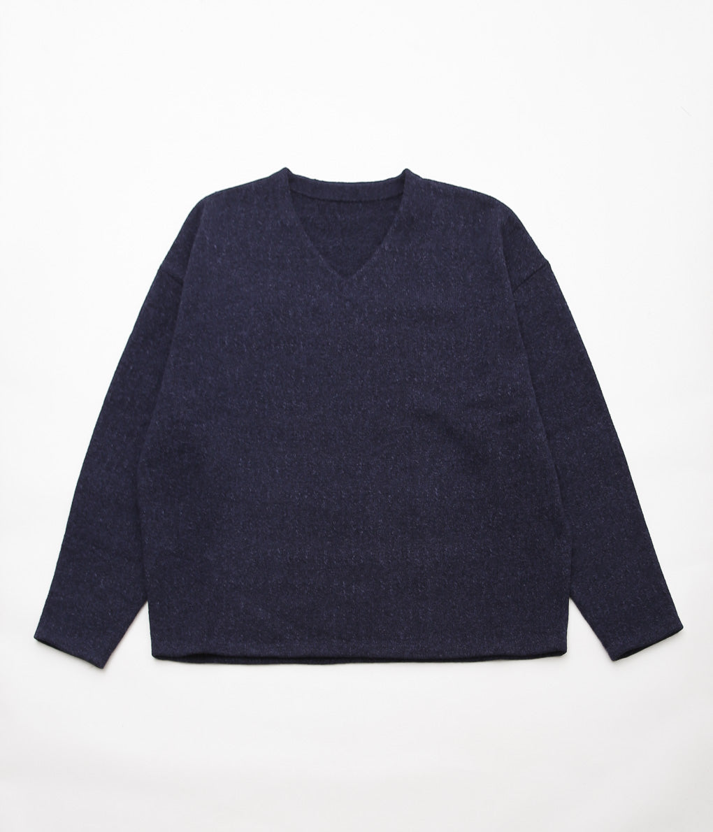 SILLAGE ''V NECK WIDE THREE D KNIT ''(NAVY)