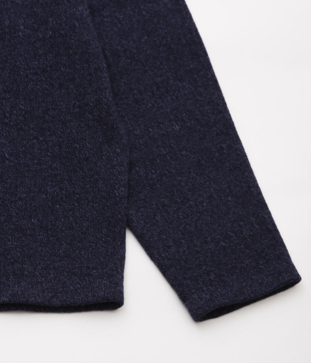 SILLAGE ''V NECK WIDE THREE D KNIT'' (NAVY)