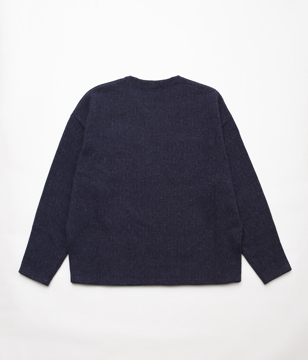 SILLAGE ''V NECK WIDE THREE D KNIT ''(NAVY)