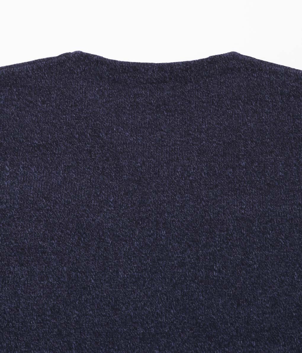 SILLAGE ''V NECK WIDE THREE D KNIT ''(NAVY)