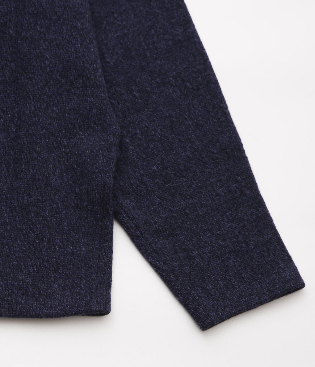 SILLAGE ''V NECK WIDE THREE D KNIT'' (NAVY)