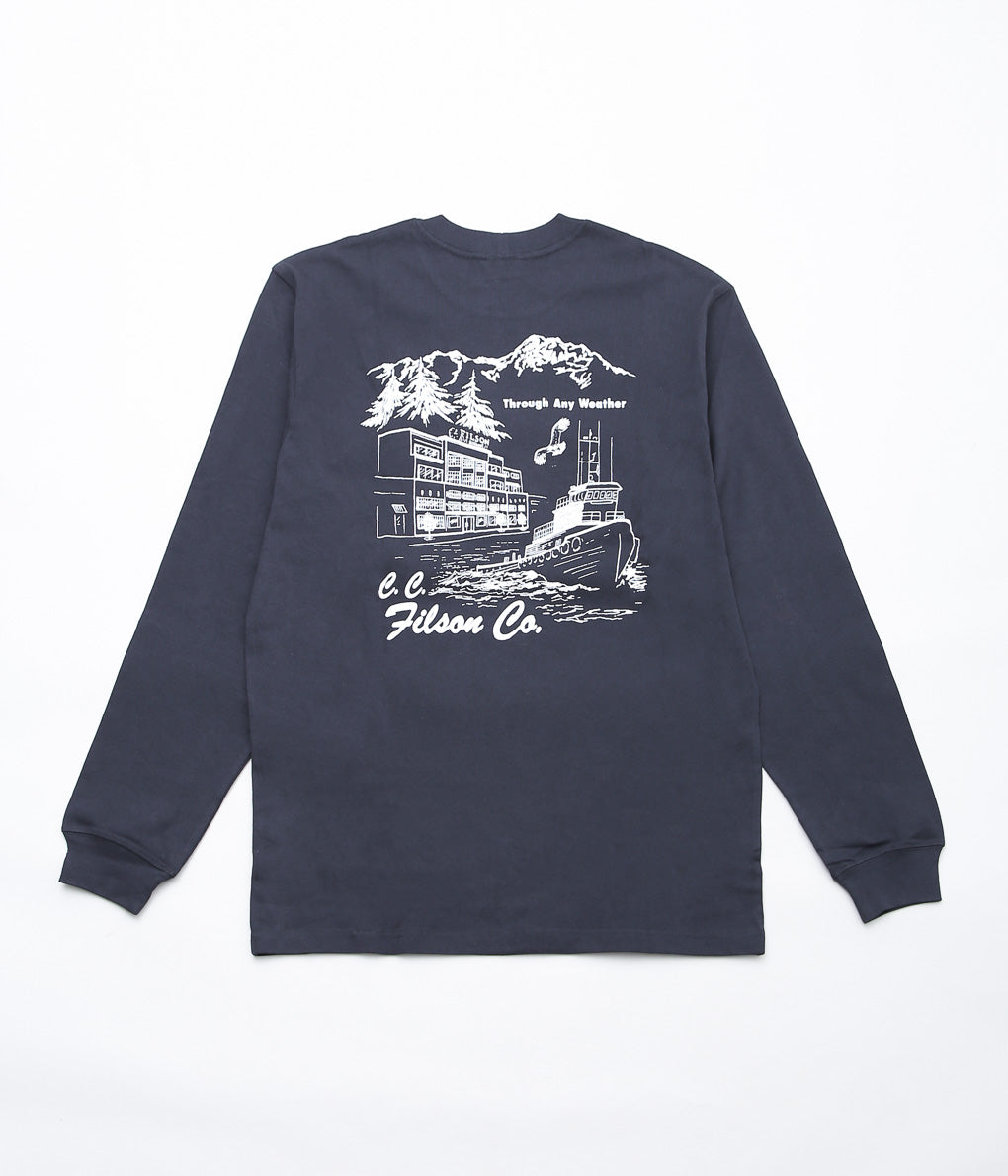 FILSON ''FRONTIER GRAPHHIC TEE L/S'' (DK.NAVY/NORTHWEST)