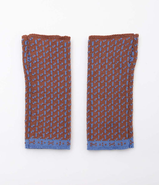 HIGHLAND2000 ''MIDDLE KNIT MITTEN PATTERN2''(LT BLUE / LT BROWN)