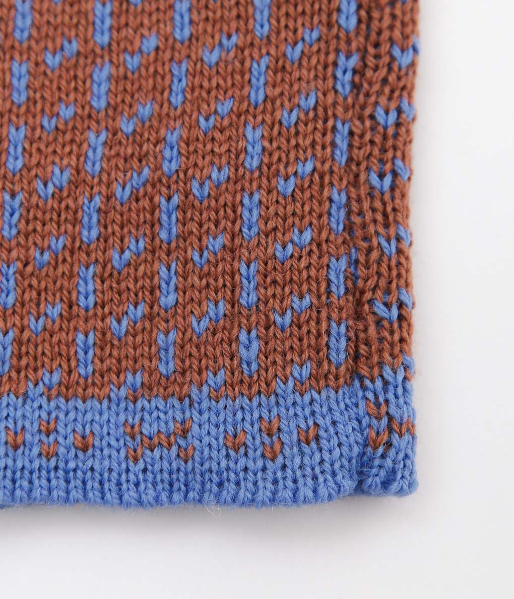 HIGHLAND2000 ''MIDDLE KNIT MITTEN PATTERN2'' (LT BLUE / LT BROWN)