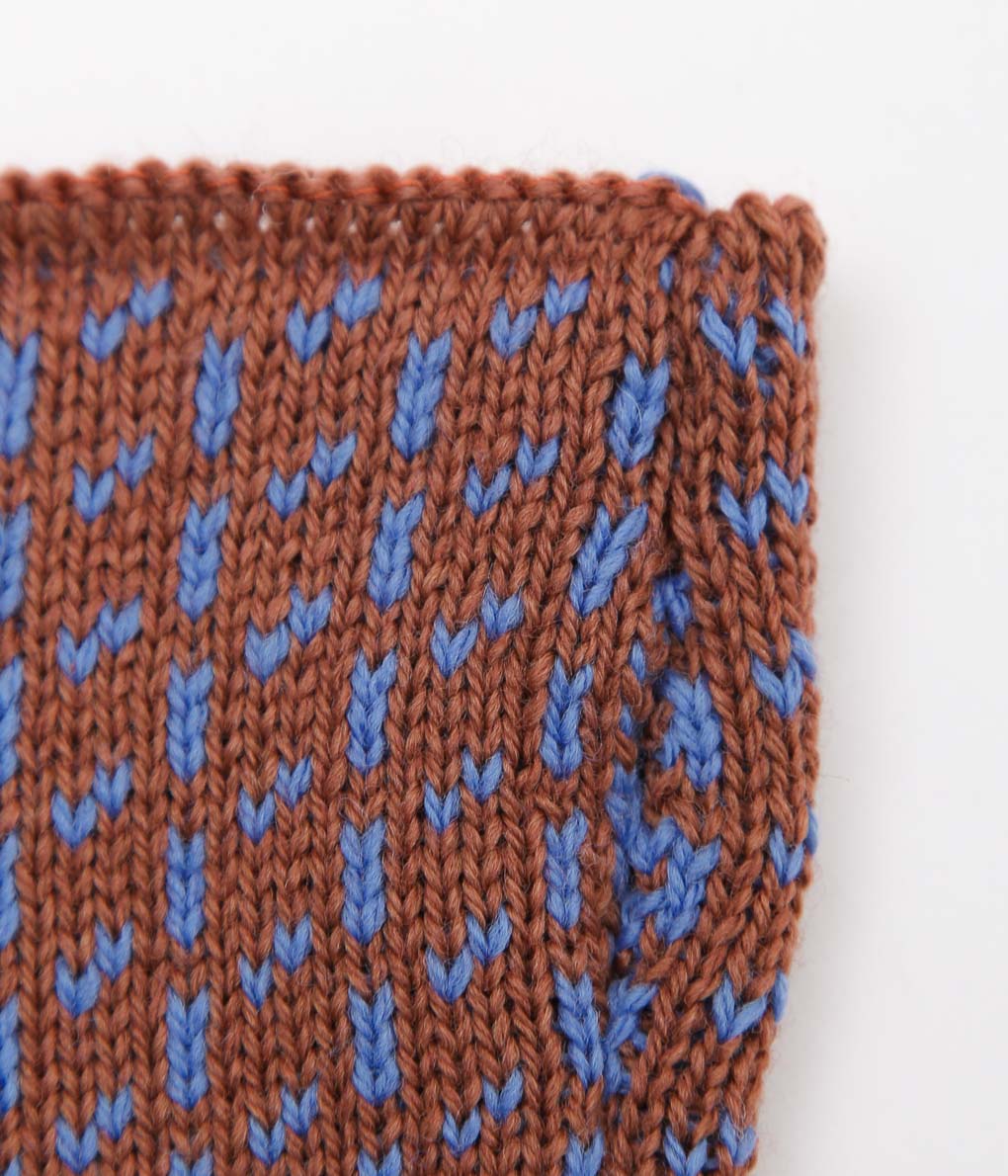 HIGHLAND2000 ''MIDDLE KNIT MITTEN PATTERN2'' (LT BLUE / LT BROWN)