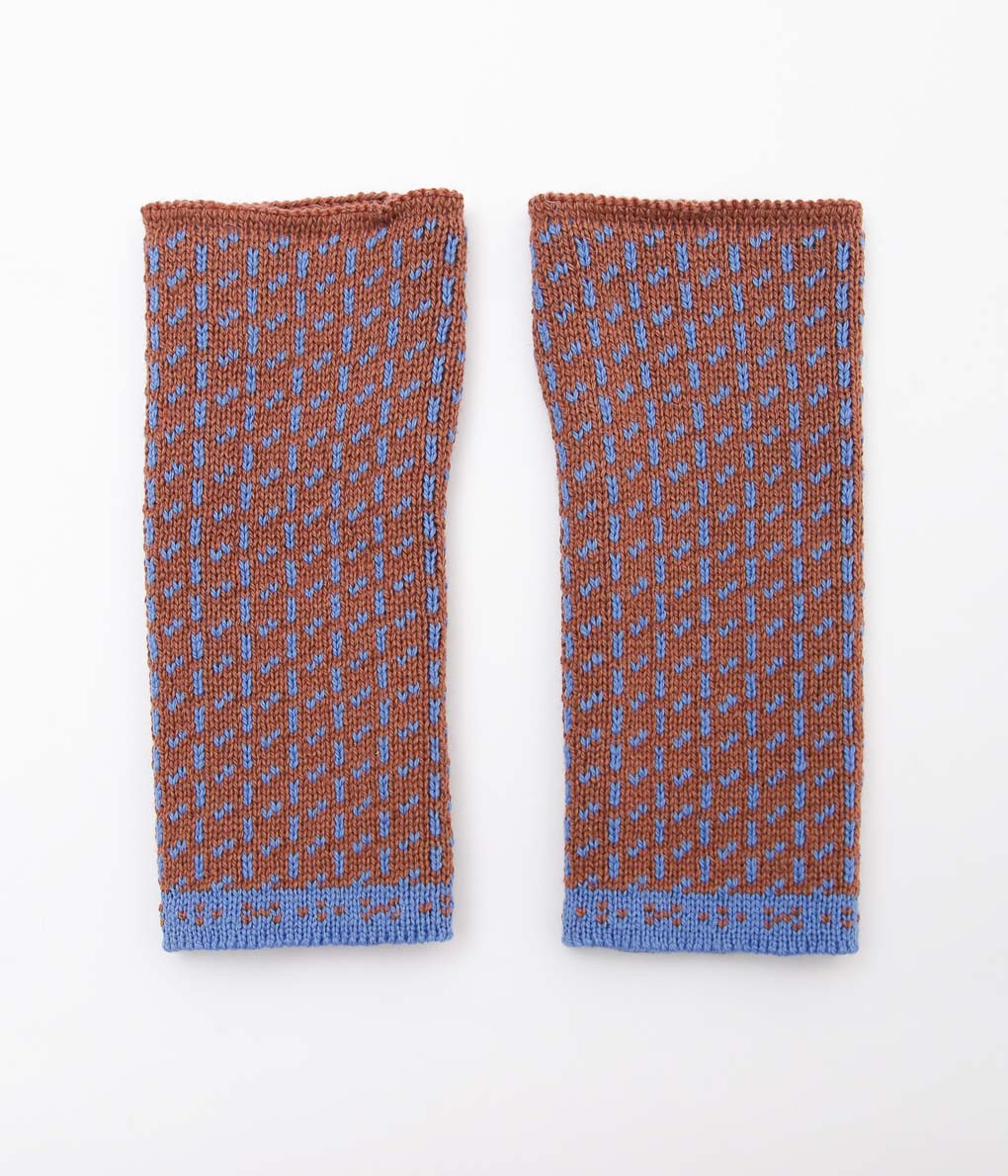 HIGHLAND2000 ''MIDDLE KNIT MITTEN PATTERN2'' (LT BLUE / LT BROWN)