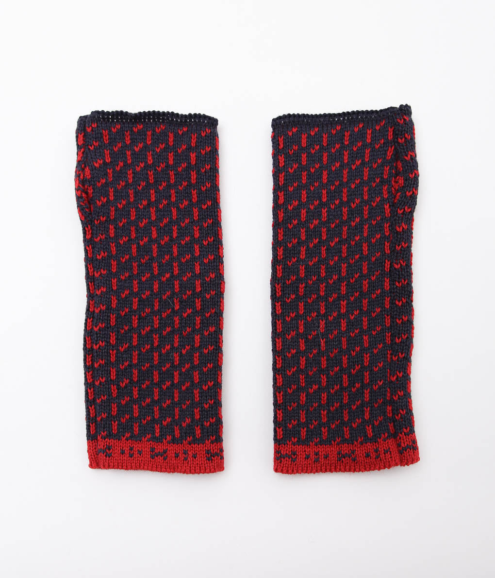 HIGHLAND2000 ''MIDDLE KNIT MITTEN PATTERN2'' (RED / NAVY)