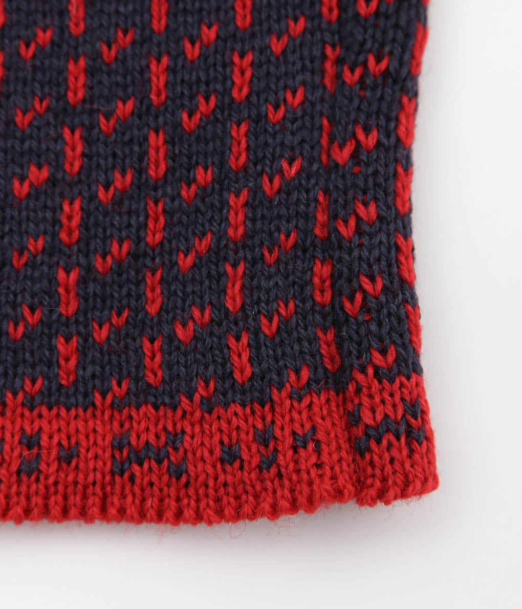 HIGHLAND2000 ''MIDDLE KNIT MITTEN PATTERN2'' (RED / NAVY)