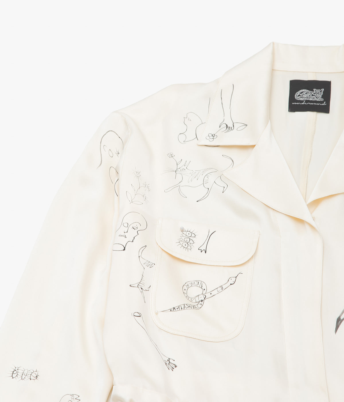 WONDEROUND ''WORKSUIT W/DRAW STRING/ SNAKE O&C DRAWING'' (WHITE)