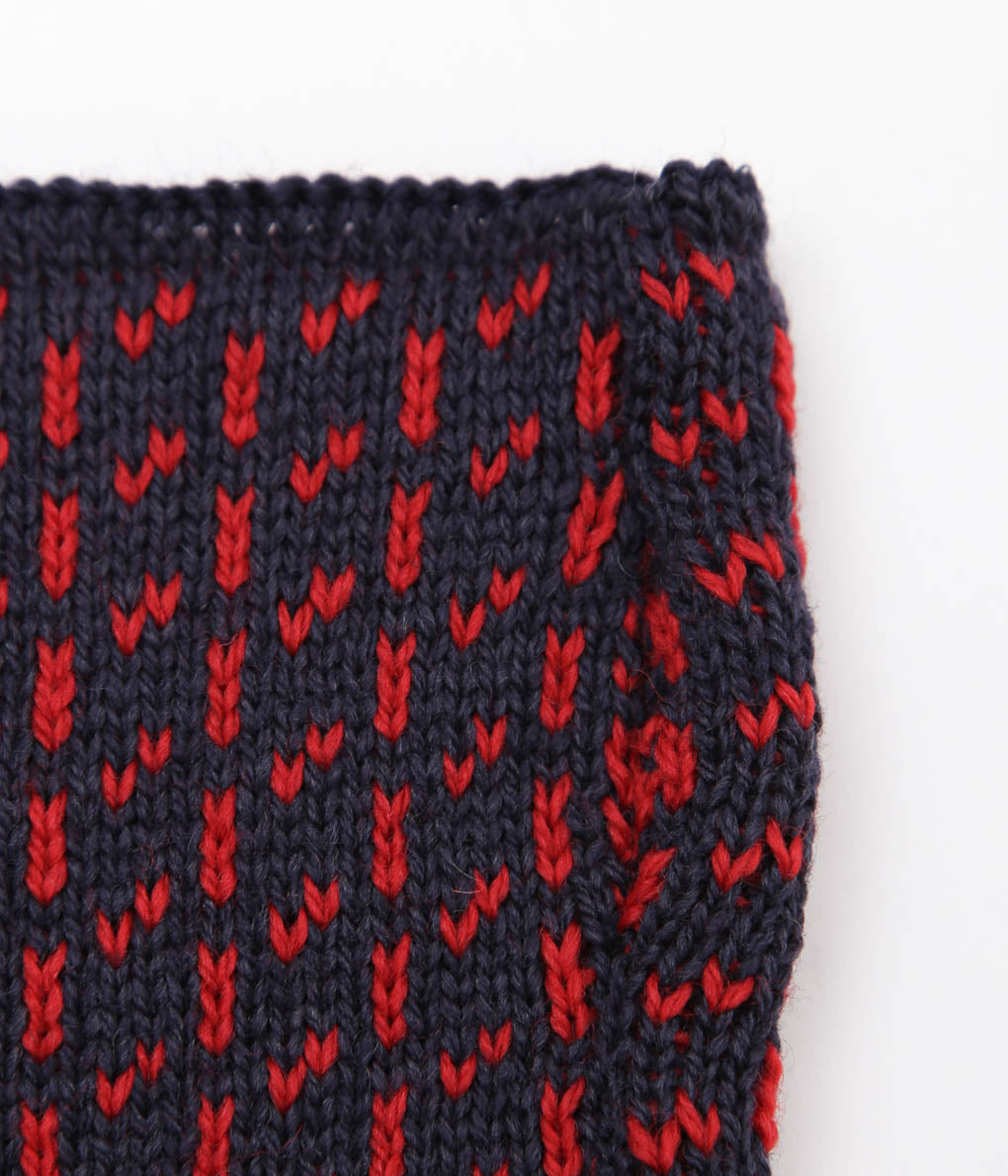 HIGHLAND2000 ''MIDDLE KNIT MITTEN PATTERN2'' (RED / NAVY)