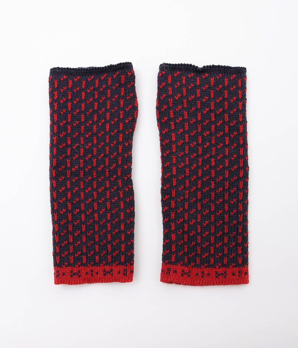 HIGHLAND2000 ''MIDDLE KNIT MITTEN PATTERN2'' (RED / NAVY)