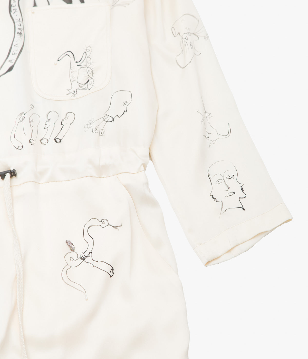 WONDEROUND ''WORKSUIT W/DRAW STRING/ SNAKE O&C DRAWING'' (WHITE)
