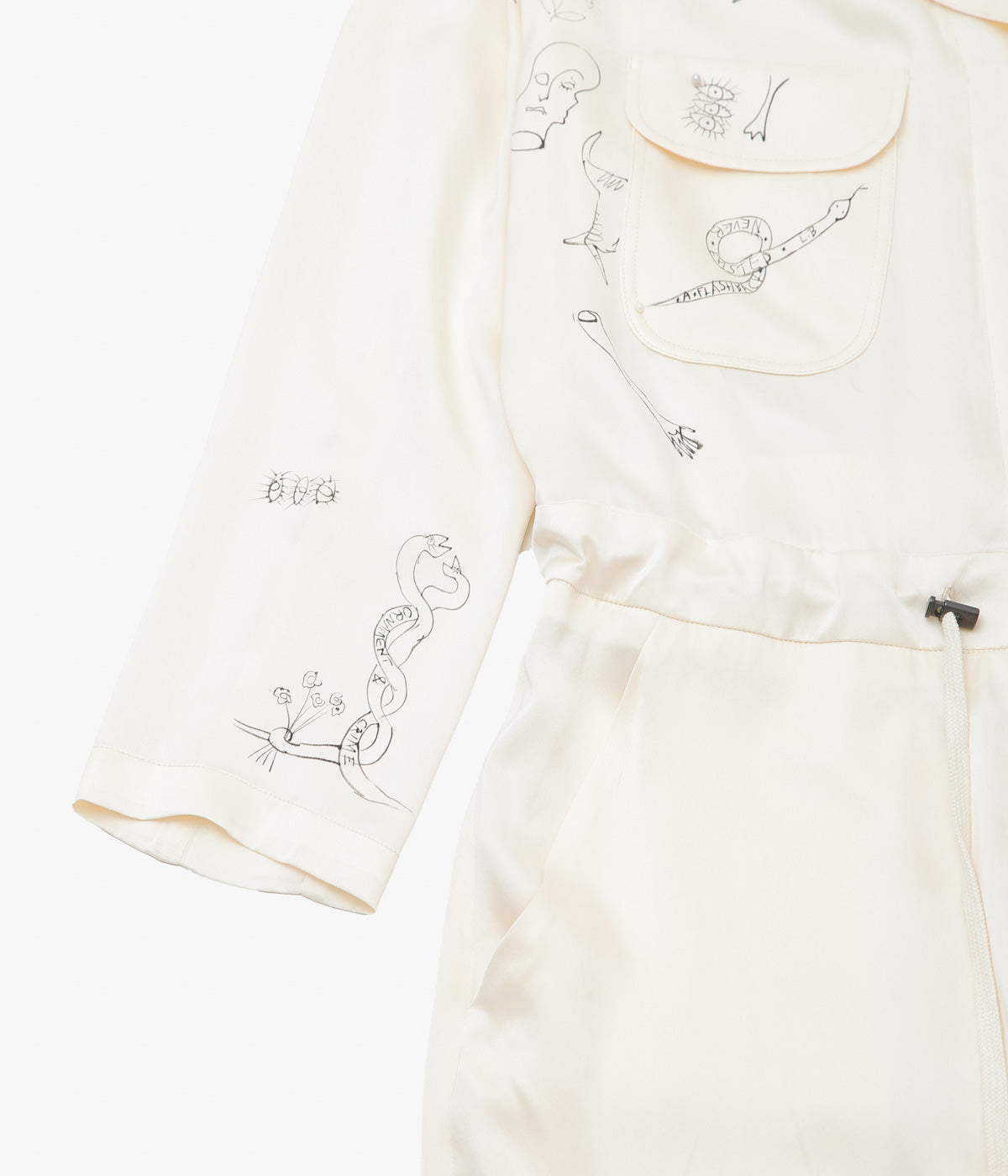 WONDEROUND ''WORKSUIT W/DRAW STRING/ SNAKE O&C DRAWING'' (WHITE)