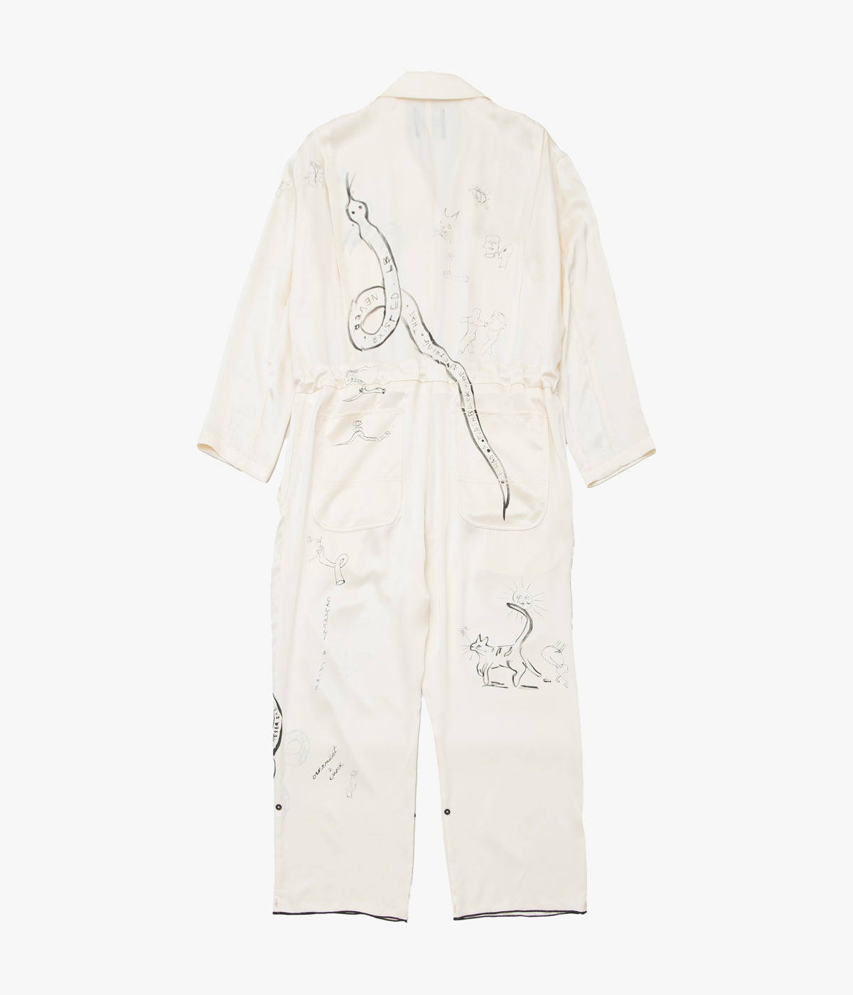 WONDEROUND ''WORKSUIT W/DRAW STRING/ SNAKE O&C DRAWING'' (WHITE)