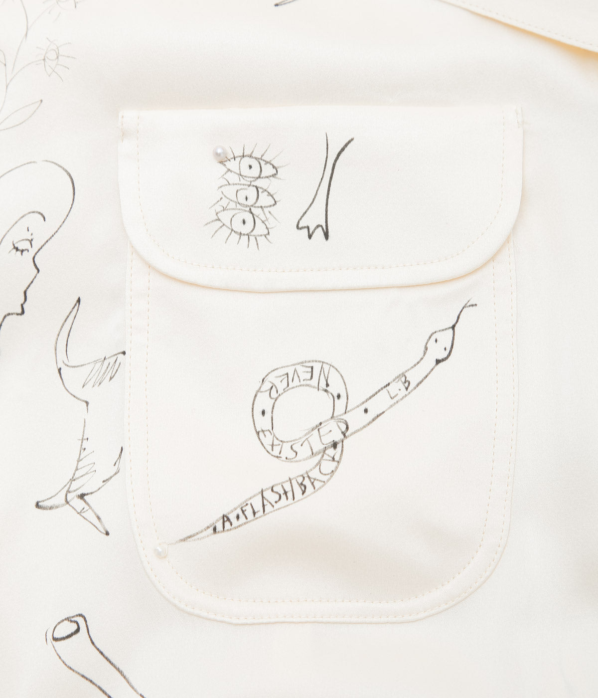 WONDEROUND ''WORKSUIT W/DRAW STRING/ SNAKE O&C DRAWING'' (WHITE)