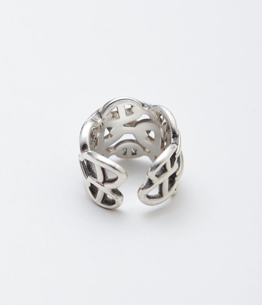 【VINTAGE JEWELRY】HERMES  ''CHAINE d'ANCRE ENCHAINEE RING '' (SILVER)