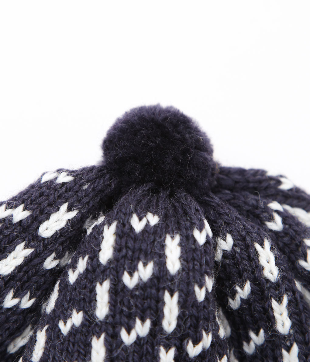 HIGHLAND2000 ''VINTAGE LITTLE POM CAP'' (ARAN / NAVY)