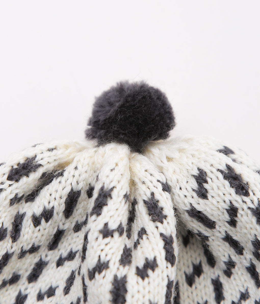 HIGHLAND2000 ''VINTAGE LITTLE POM CAP'' (CHARCOAL / ARAN)