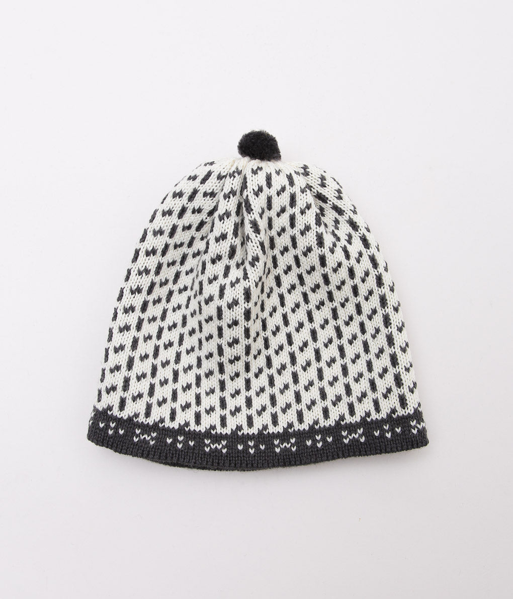 HIGHLAND2000 ''VINTAGE LITTLE POM CAP'' (CHARCOAL / ARAN)