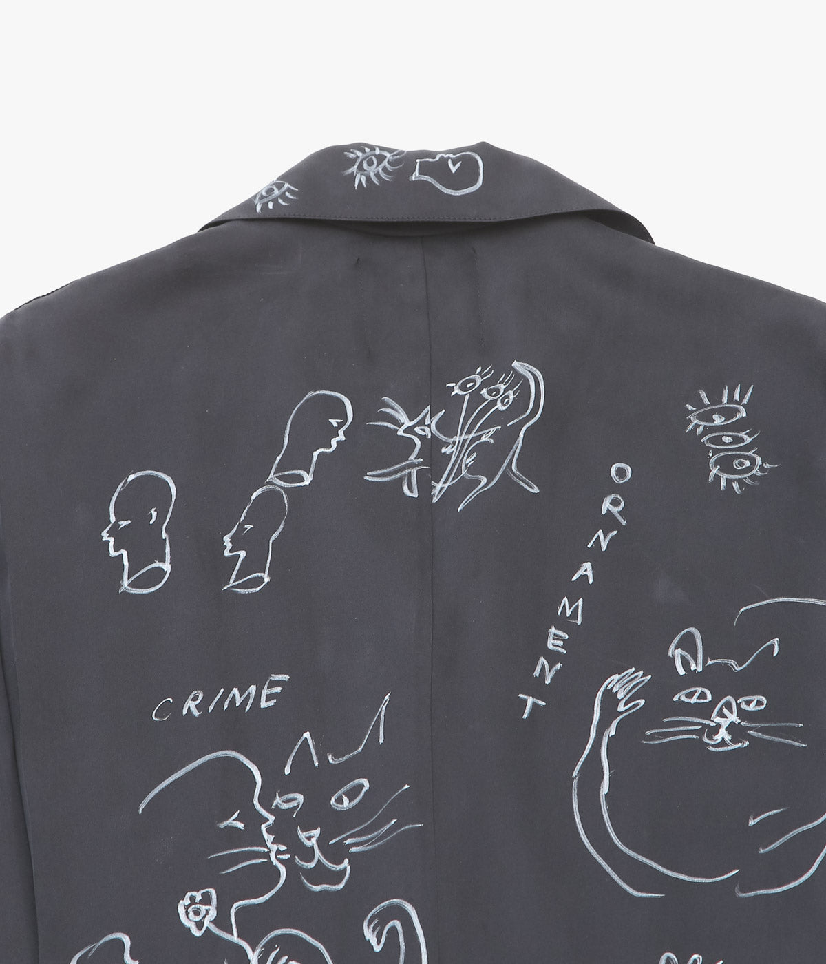 WONDEROUND ''WORKSUIT W/DRAW STRING/ O&C HAND DRAWING'' (BLACK)