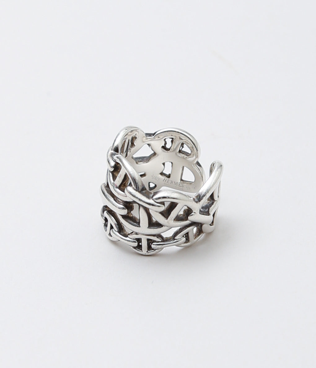 【VINTAGE JEWELRY】HERMES  ''CHAINE d'ANCRE ENCHAINEE RING '' (SILVER)