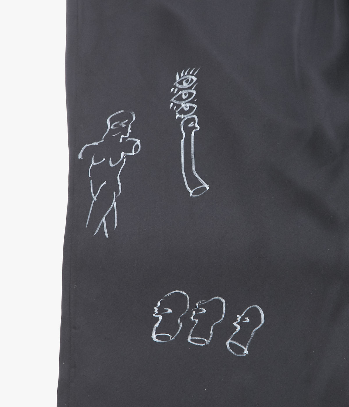 WONDEROUND ''WORKSUIT W/DRAW STRING/ O&C HAND DRAWING'' (BLACK)