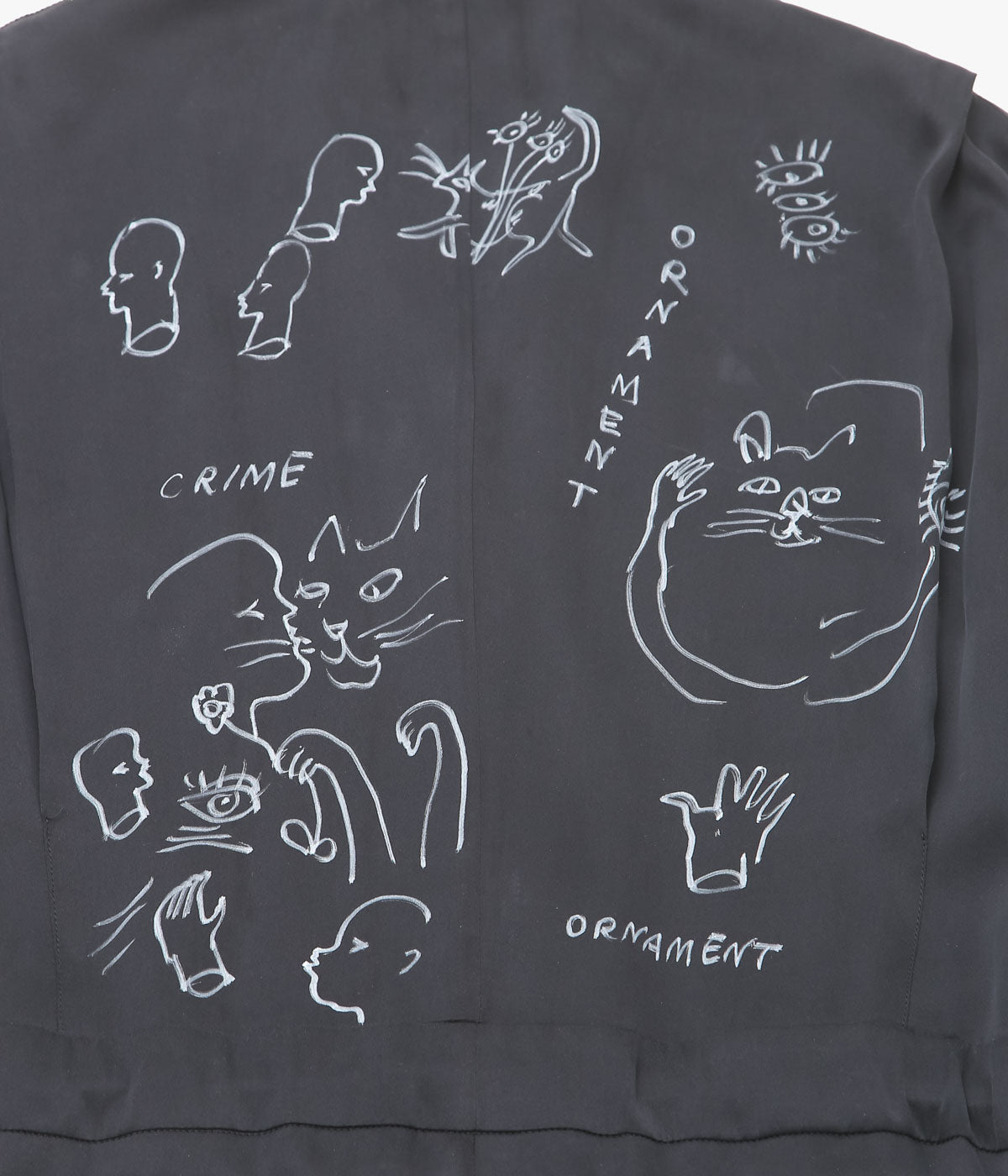 WONDEROUND ''WORKSUIT W/DRAW STRING/ O&C HAND DRAWING'' (BLACK)