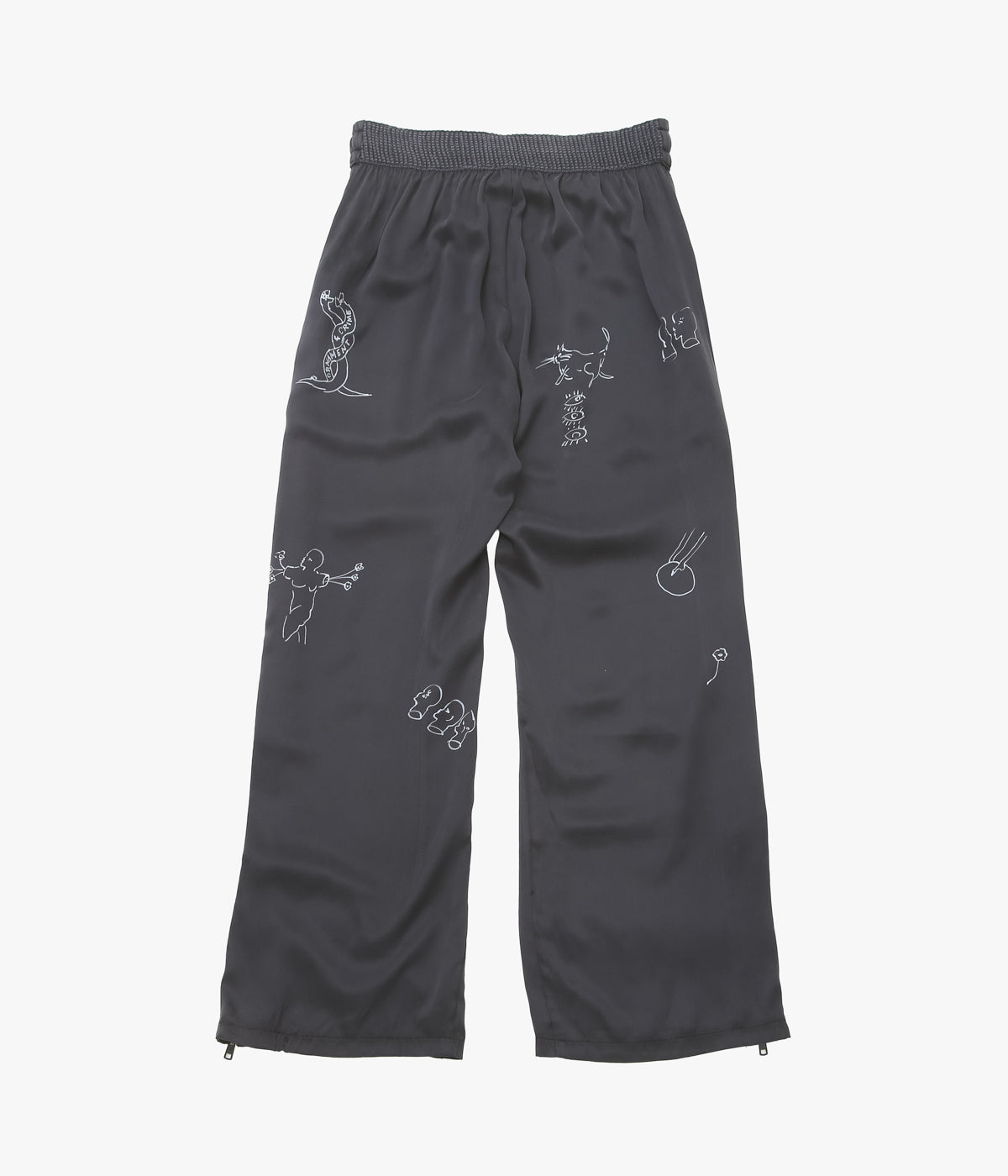 WONDEROUND ''BOXING TROUSERS/ O&C HAND DRAWING'' (BLACK)
