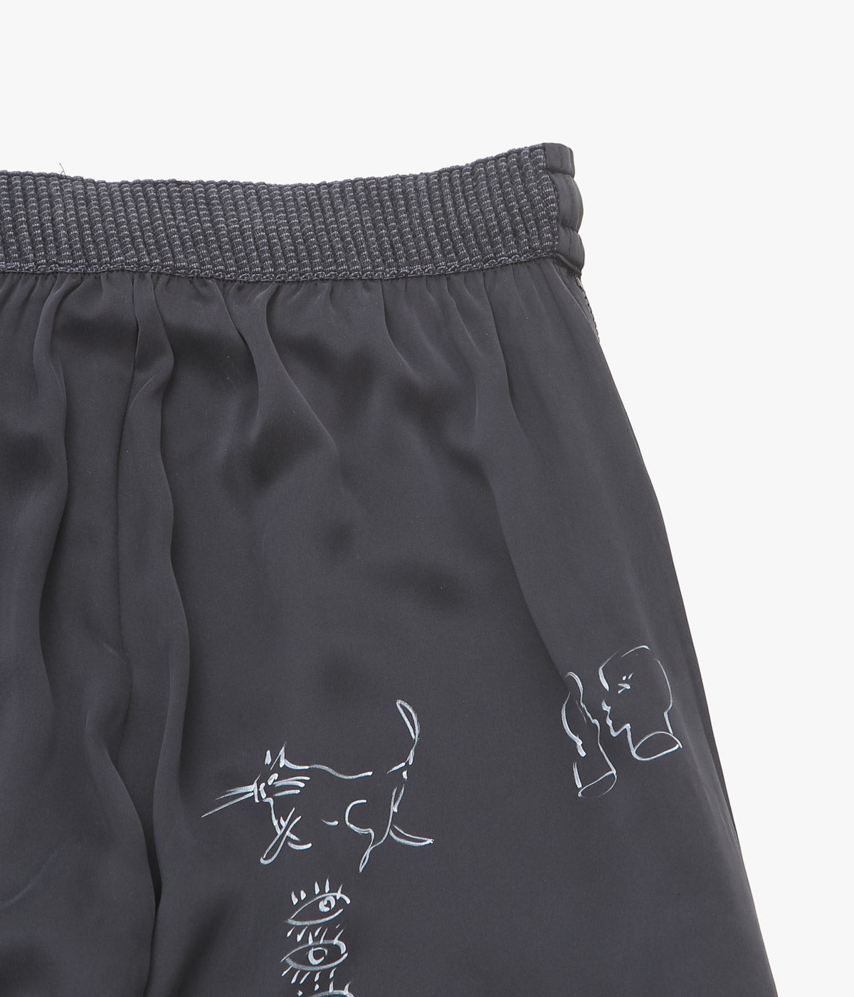 WONDEROUND ''BOXING TROUSERS/ O&C HAND DRAWING'' (BLACK)